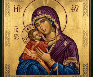 Virgen Glicofilussa Kardiotissa (Virgen del dulce beso que sale del corazón)