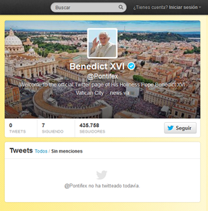 El Papa logra medio millón de seguidores en Twitter en apenas 24 horas