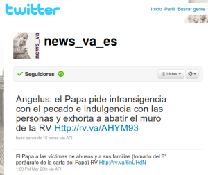 El Vaticano llega a Twitter